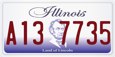 IL license plate A137735