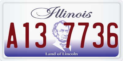 IL license plate A137736