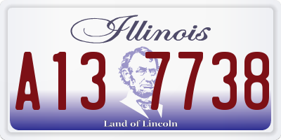 IL license plate A137738