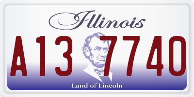 IL license plate A137740