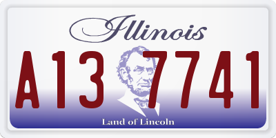 IL license plate A137741