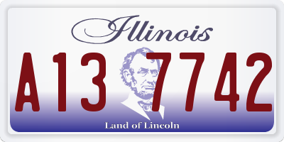 IL license plate A137742