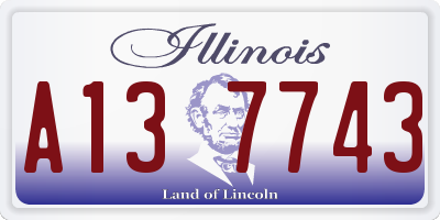 IL license plate A137743