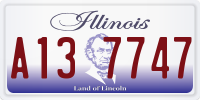 IL license plate A137747