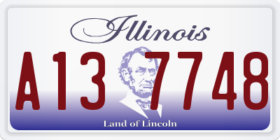 IL license plate A137748
