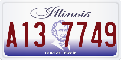 IL license plate A137749
