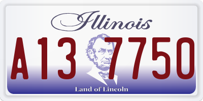 IL license plate A137750