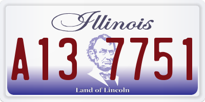 IL license plate A137751