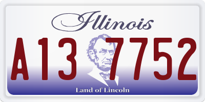 IL license plate A137752