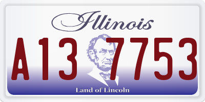 IL license plate A137753