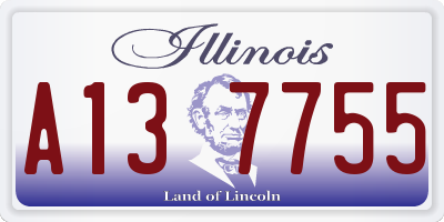 IL license plate A137755