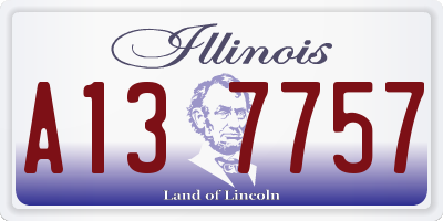 IL license plate A137757