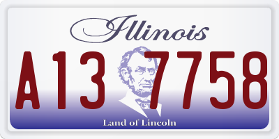 IL license plate A137758