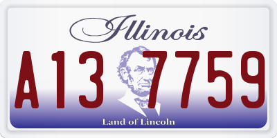 IL license plate A137759