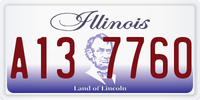 IL license plate A137760