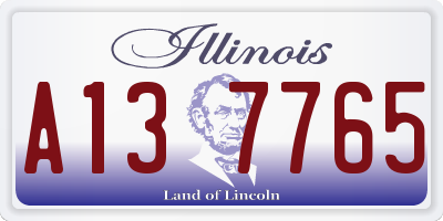 IL license plate A137765