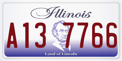 IL license plate A137766