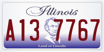 IL license plate A137767