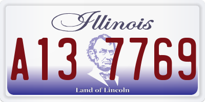 IL license plate A137769