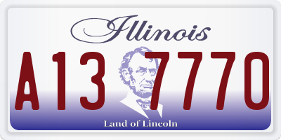 IL license plate A137770