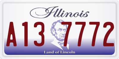 IL license plate A137772