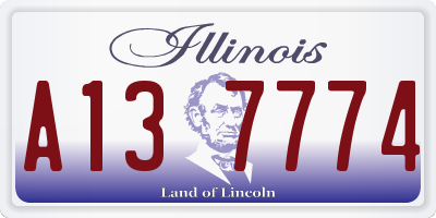 IL license plate A137774