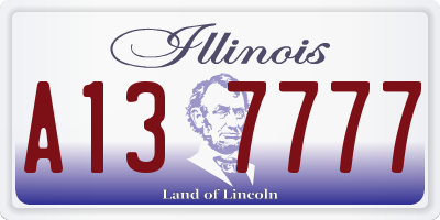 IL license plate A137777