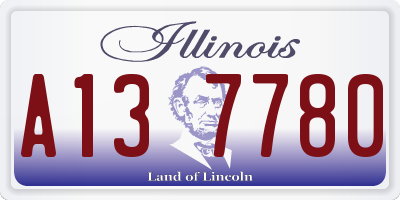 IL license plate A137780