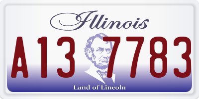 IL license plate A137783