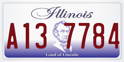 IL license plate A137784
