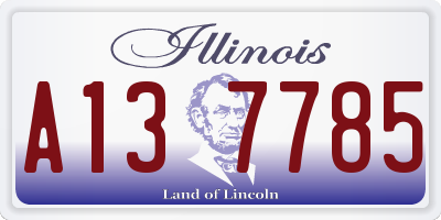 IL license plate A137785