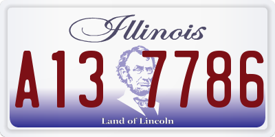 IL license plate A137786