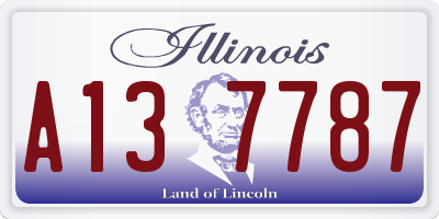 IL license plate A137787