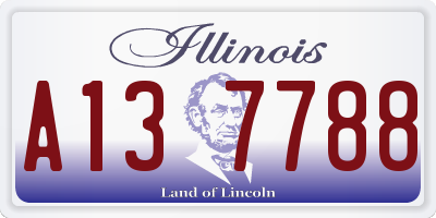IL license plate A137788