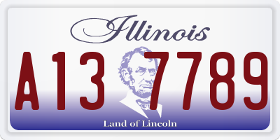 IL license plate A137789