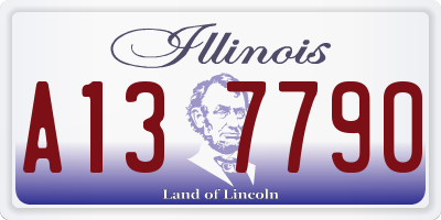 IL license plate A137790