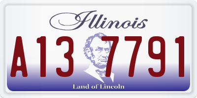 IL license plate A137791