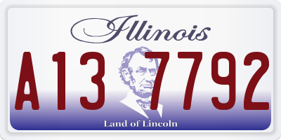 IL license plate A137792
