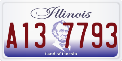 IL license plate A137793