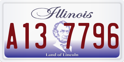 IL license plate A137796