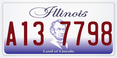 IL license plate A137798
