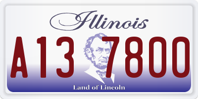 IL license plate A137800