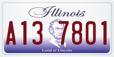 IL license plate A137801