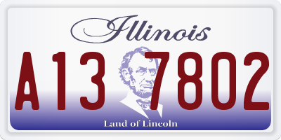 IL license plate A137802