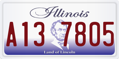 IL license plate A137805