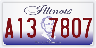IL license plate A137807