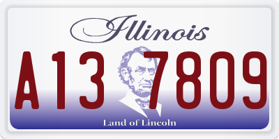 IL license plate A137809