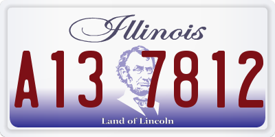 IL license plate A137812