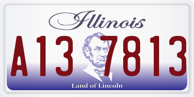 IL license plate A137813