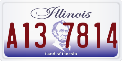 IL license plate A137814